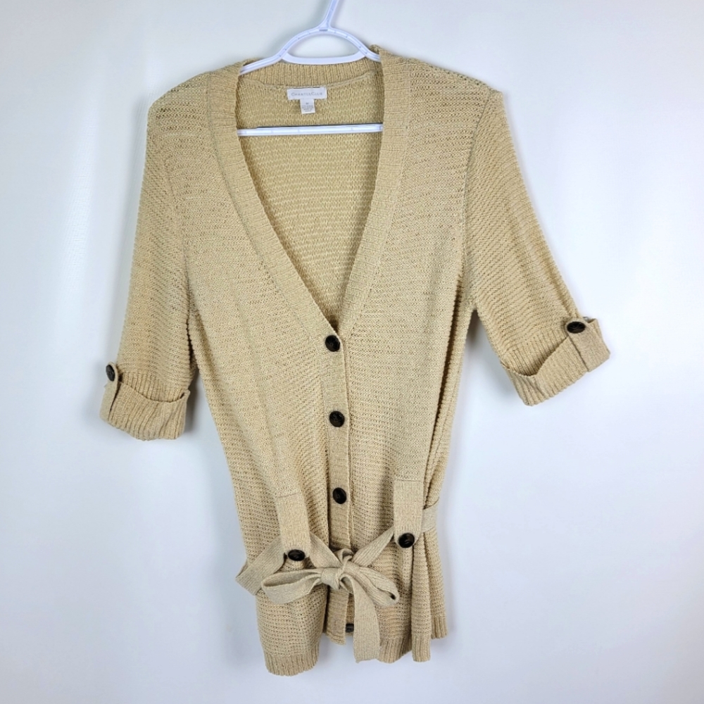 Charter Club Crochet Cardigan Sz Medium Like New